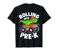 Rolling Into Pre-K Monster Truck Dinosaur 100 Giorni di Scuola Maglietta