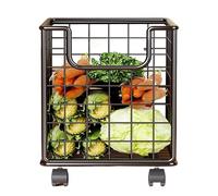 Rolling Kitchen Island - Carrello portaoggetti a più livelli con ruote | Carrello da servizio utility per dispensa e preparazione degli alimenti, scaffale da cucina in legno, carrello compatto per