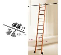 Rolling Ladder Hardware Library 1 m - 6 m Scala scorrevole retrattile hardware con ruote a rullo per pavimento Kit binario rotondo/rotaia, binari per scale mobili a tubo rotondo (dimensioni: 100 cm