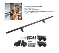 Rolling Library Sliding Ladder Hardware Kit with Brake 3.3FT Round Tube Y H0