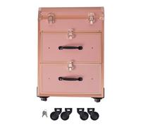 Rolling Makeup Case, Grande Trolley Cosmetici con Serrature, Borsa per Trucco con Divisori, Organizzatore Cosmetici per On The Go Trucco/Nail Art/Hairstyling per Trucco Professionale