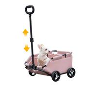Rolling Pet Carrier Stroller - Lightweight 4-Wheel Folding Dog Cart, Portable Cat Trolley | Travel Shopping Walking Playing Accessory For Small Dogs And Cats, Outdoor Adventure Pet Transport