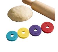 Rolling Pin Guide Rings for Cake Pops, PLA Dough Thickness Spacer Guides | Compatibile con i Joseph Joseph Rolling Pin regolabili:anelli con foro centrale 1/2" 5/8" 3/4" 1",accessori per forno metrici