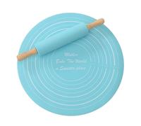 Rolling Pin Set, Silicone Baking Mats, Non-Stick Rolling Pin, Professional Dough Roller, Fondant Rolling Pin Set, Pasta Rolling Pin, Baking Rollers for Dough, Fondant, Pasta