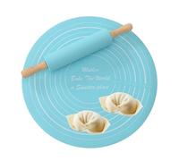 Rolling Pin with Silicone Baking Mats, Non Stick Baking Rollers Set