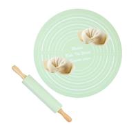 Rolling Pin with Silicone Baking Mats, Silicone Rolling Pin with Baking Mats Combo Set, Non-Stick Handle for Effortless Rolling, Perfect for Pizza, Pie, and Pastry Making, Baking Accessories