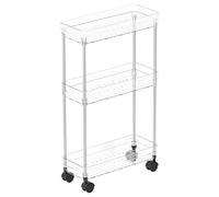 Rolling Shelf Trolley - Lavanderia - Organizzatore | Multifunzionale Roll Utility - Trolley con carrello di utilità a gradini, carrello di utilità per la casa
