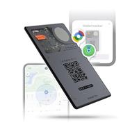 Rolling Square AirCard Pro Dual - Wallet Tracker Android e Apple, Localizzatore Bluetooth Compatibile con Apple Find My e Google Android Find Hub, Ricarica Wireless - Air Tracker Tag Card Grigio