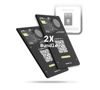 Rolling Square AirCard Pro - Wallet Tracker Card Bluetooth Compatibile Solo con Apple Find My - Localizzatore GPS con Ricarica Wireless, Gadget Tecnologici, Smart Tag Portafoglio - Bundle 2x