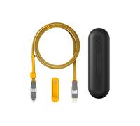 Rolling Square inCharge XL 200 cm - Cavo Usb Type-c, Cavo Universale Cellulare, Regalo Uomo, Caricatore Universale Cellulare 6 in 1, Gadget Tecnologico, Giallo, Cavo Lightning da 100W