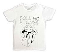 The Rolling Stones T Shirt Hackney Diamonds Tongue Outline Ufficiale Bianca Size M
