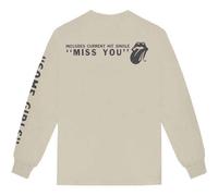 Rolling Stones Maglietta a Maniche Lunghe con Logo Ufficiale Unisex Sabbia, Sabbia, XL