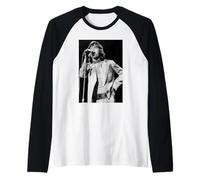 Rolling Stones Mick Jagger 1971 Era Sticky Fingers Maglia con Maniche Raglan