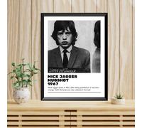 Rolling Stones, Mick Jagger- Quadro Stampa Vintage Rock - CORNICE INCLUSA 40x30