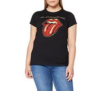 The Rolling Stones Maglietta Plastered Tongue Womens Black M
