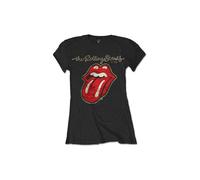 Rolling Stones Plastered Tongue T-Shirt Ufficiale Ragazza Rockoff RSTEE10L