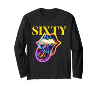 Rolling Stones Sixty Tongue ufficiale Maglia a Manica