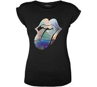 Rolling Stones The Foil Tongue with Foiled Application T-Shirt Donna (Pacco da 1)