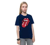 Rolling Stones The Kids T Shirt Classic Tongue Ufficiale Navy Blu (Ages 3-14Yrs) Size Medium (7/8 Yrs)