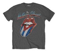 Rolling Stones - the - T-Shirt # S Grey Unisex # Rocks Off Cuba
