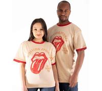 Rolling Stones The T Shirt US Tour 78 Official Ringer Orange, M Unisex-Adulto