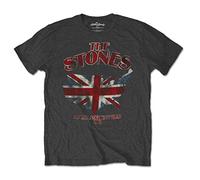 Rolling Stones - the - T-Shirt # Xxl Grey Unisex # Union Jack Us Map