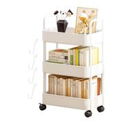 Rolling tag di stoccaggio - ruote a scaffale a rulli, carrello stretto | Ruota della ruota cucina Scaffale per bagno Slim, organizzatore di carrelli di servizio, tag snack cucina, ruota di stoccaggio