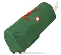Rolling Tree - Borsa portaoggetti per albero di Natale artificiale da 9 piedi, borsa con cerniera, maniglie e ruote per un facile trasporto, protegge da polvere, insetti e umidità (verde)