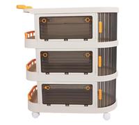 Rolling Utility Cart Multi Tier Large Capacity Easy to Install Multifunction Rolling Storage Organizer with Handle for Bathroom Kitchen (3 Layer)