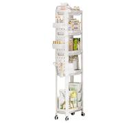 Rolling Utility Cart - Rack portaoggetti da cucina multilivello | Mobile Siring Trolley | Organizer in metallo resistente con ruote chiudibili | Unità versatile per la casa, il