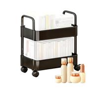 Rolling Utility Cart - Rolling Book Trolley, Mobile Book Shelf | Heavy Duty Kitchen Storage Utility Cart Trolley, Mobile Shelving Detachable Rolling Cart for Narrow Places, Kitchen, Bathroom