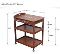 Rolling Wine Cart for Home Kitchen And Hotel Rotating Storage Trolley with 3 Shelves Bar Serving Cart On Wheels for Living Room And Bathroom