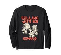 Rolling with My Homies - Pattini a rotelle in Stile retrò Maglia a Manica