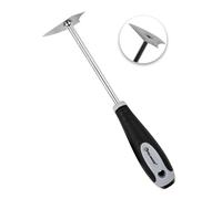 ROLLINGDOG Gancio da barba in acciaio inox, lama combinata con impugnatura in gomma e cappuccio in metallo