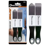 ROLLINGDOG GlossPaint - Set di 2 pennelli quadrati a quattro lati e pennello triangolare a tre lati per tagliare i battiscopa