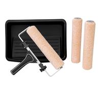 ROLLINGDOG Kit rullo da pittura da 23,5 a 30,5 cm, telaio regolabile, 3 coperture per rulli in microfibra, vassoio in plastica per pittura domestica e progetti fai da te (confezione da 5)