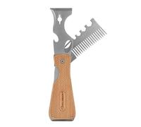 ROLLINGDOG Pulitore per pennelli 13 in 1, pieghevole, con manico in legno di faggio, include rullo per vernice, raschietto per vernice, estrattore per unghie