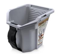 ROLLINGDOG Secchio per vernice e tazza di vernice da 100 mm, con supporto magnetico e cinghia in velcro, capacità 1 l con griglia di carico, vernice portatile multi-posizione per progetti di pittura