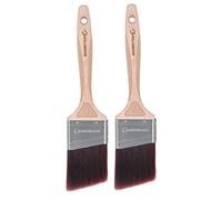 ROLLINGDOG Set di 2 pennelli da 6,3 cm, taglio angolato, per rifiniture precise e ritocchi