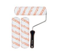 Rollingdog - Struttura per rullo da vernice da 9” con 3 pezzi di manicotti in microfibra senza pelucchi, perfetto per lavori di pittura su superfici lisce interni ed esterni