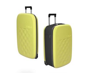 Rollink Vega II, valigetta da viaggio, trolley - L'originale con innovativa tecnologia pieghevole (brevetto pendolare), Yelow Iris, Cabin S - 55x40x23cm, CASUAL