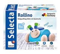 Rollino 61073 - Anello da afferrare con sonaglio in legno, 7,5 cm, colore: Blu