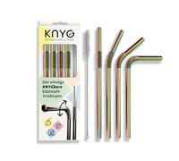 Rollkragen HalmBrüder | L'unica cannuccia flessibile in acciaio inossidabile | Brevettato e certificato igienico | Cannuccia in acciaio inossidabile, cannuccia in metallo, riutilizzabile, cannucce in