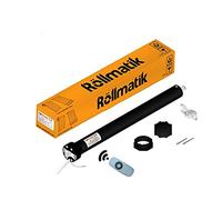 Rollmatik Motore per Tapparelle con Telecomando 30 Nm - 60Kg. 3 Finecorsa Elettronici e Sensore Ostacoli. Apertura Automatica Persiane