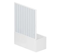 Rollplast BAST1LONCC28150 Box Vasca a Soffietto, Dim. 150 x H 150 cm, in PVC, a Un Lato, Anta Unica, con Apertura Laterale, Bianco