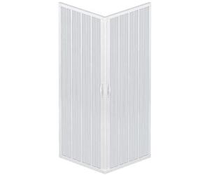 ROLLPLAST PINTO Box Doccia a Soffietto Modello Liberté, Angolare Riducibile, Cabina Doccia Salvaspazio in PVC Colore Bianco Pastello Made in Italy, arredo bagno, 80x120 cm
