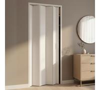 ROLLPLAST PINTO Porta a Soffietto da Interno Modello Extra Standard, in PVC, Reversibile e Regolabile, Fai da Te, Made in Italy, arredo casa, bianco 83x214 cm