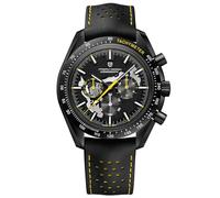 RollsTimi Pagani Design Orologio 1779 Cronografo da Uomo al Quarzo Lunare Quadrante Satinato Movimento VK63 Cinturino in Pelle Impermeabile 100M Moda Sport Orologio, Giallo