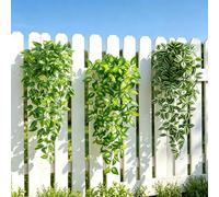 ROLLWAY 3 piante artificiali da appendere, 100 cm, edera artificiale da appendere come vera, edera artificiale rampicante, piante da balcone, decorazione per interni ed esterni
