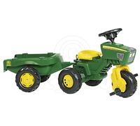 Rolly John Deere Trattore Pedalato Trike Completo Di Suono E Volante Direzionale